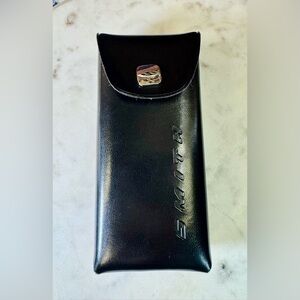 Smith Optics Sunglasses Case – Black Faux Leather Hard Case – Vintage
